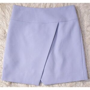 J Crew Lavender Purple Pencil Skirt Mini Asymmetrical Classic Zipper